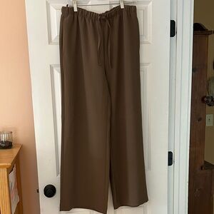 Wilfred Brown Wide-Leg Drawstring Pants